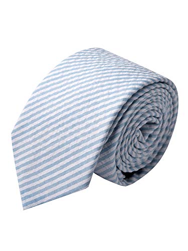 Seersucker Necktie with Matching Pocket Square