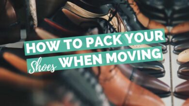 The best way to pack shoes for a move