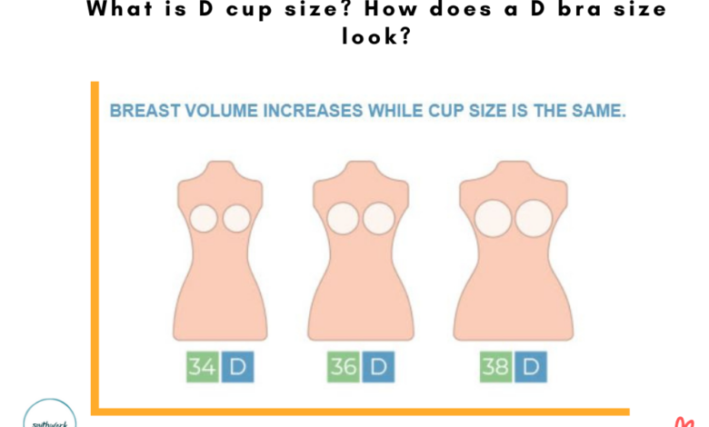 What is D cup size How does a D bra size look