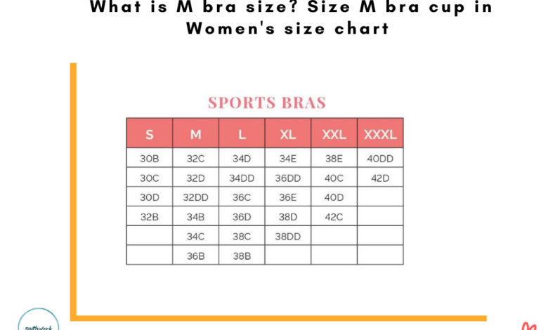What is M bra size? Size M bra cup in Women's size chart 