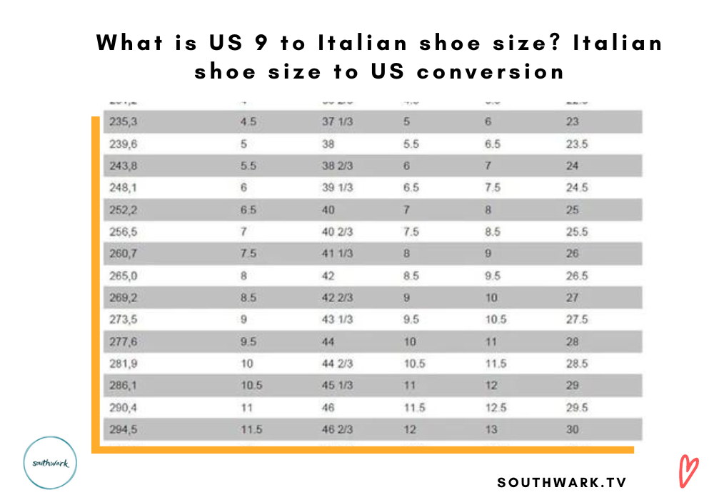 What is US 9 to Italian shoe size? Italian shoes size to US conversion